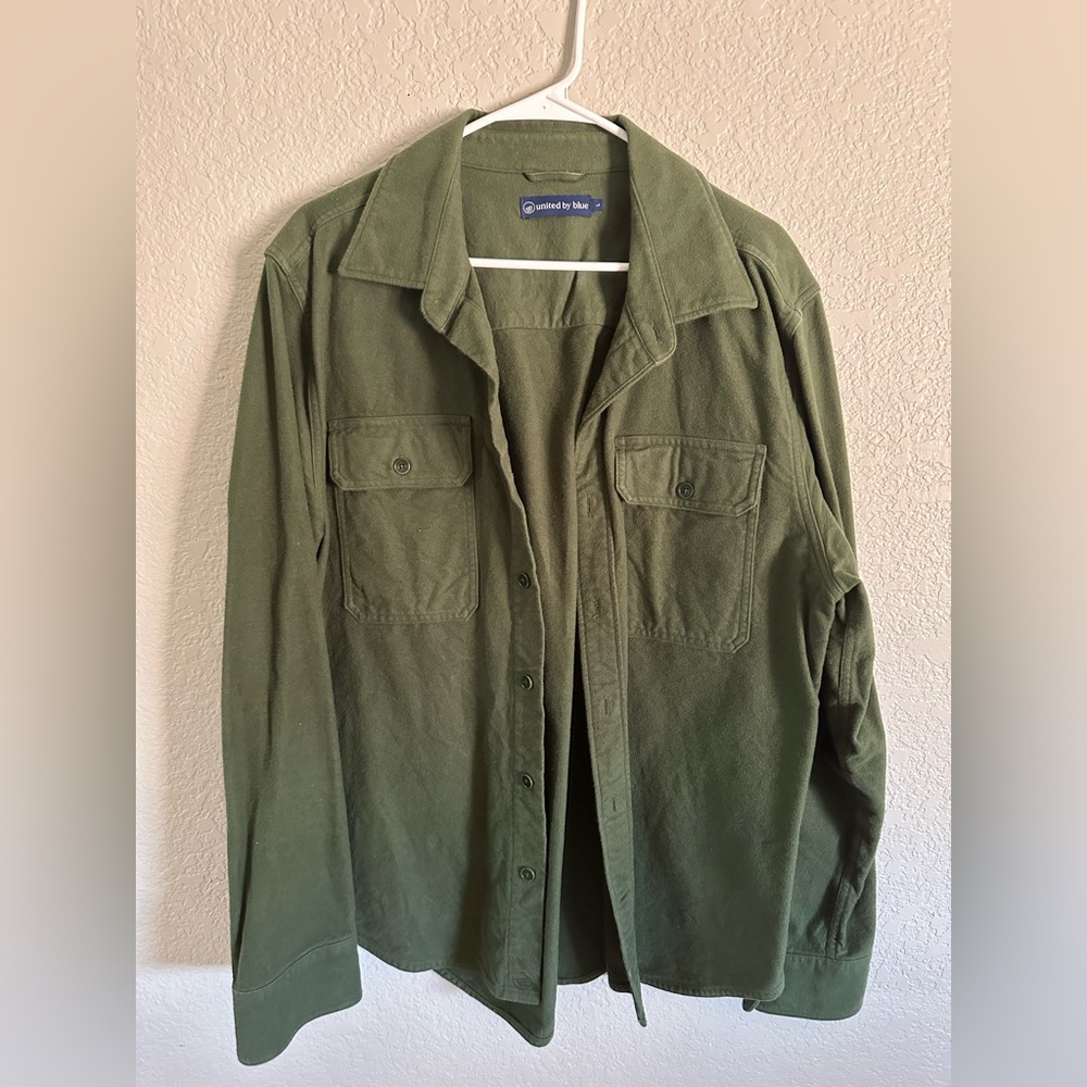 United By Blue Forest Green Shacket